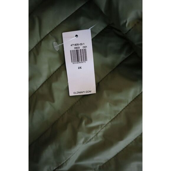 Old Navy Active 471605 Women Sz 2X Olive Green WR Lightweight Quilted Jacket - Picture 6 of 6